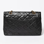 Chanel Quilted Double Flap Chain Shoulder Bag Limited Edition CC Logo Lambskin — view 2