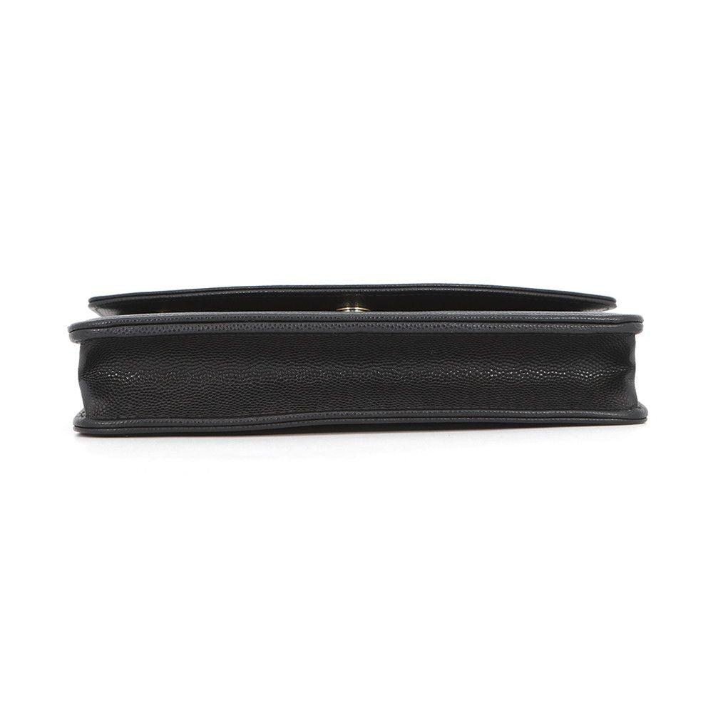 Chanel Chain Wallet CC Logo Caviar Leather Black — view 3