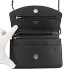 Chanel Chain Wallet CC Logo Caviar Leather Black — view 5