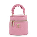 Chanel Vanity CC Logo Quilted Lambskin Makeup Pouch Cosmetic