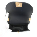 Chanel Chain Shoulder Bag Quilted CC Logo Boy Small Caviar Leather 2-Way Black — view 6