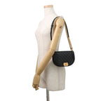 Chanel Chain Shoulder Bag Quilted CC Logo Boy Small Caviar Leather 2-Way Black — view 4
