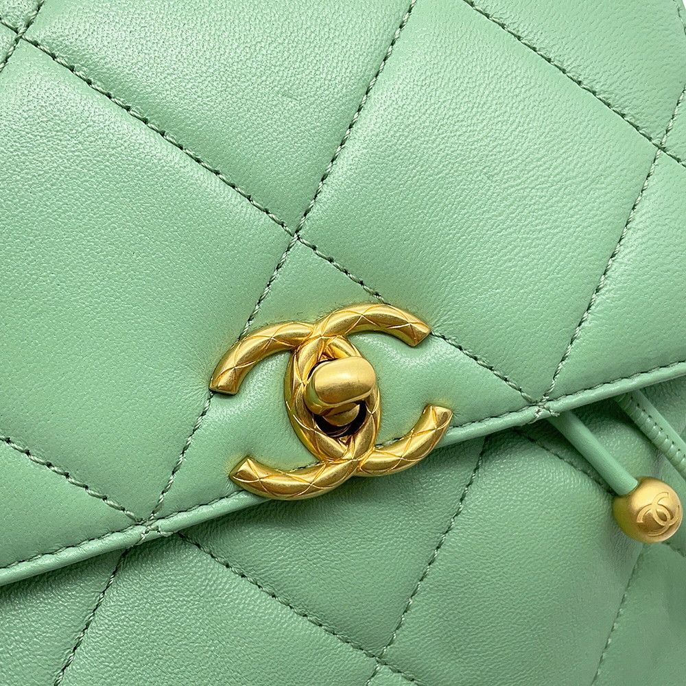 Chanel Backpack CC Logo Quilted Lambskin — view 8
