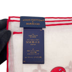 Louis Vuitton Scarf LV Takashi Murakami Monogram Cherry Cotton White Shawl — view 6