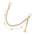 Louis Vuitton Bag Charm Chain Belt Pearl Bag Metal Faux — view 3
