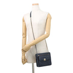 Chanel Chain Shoulder Bag Quilted CC Logo Lambskin — view 4
