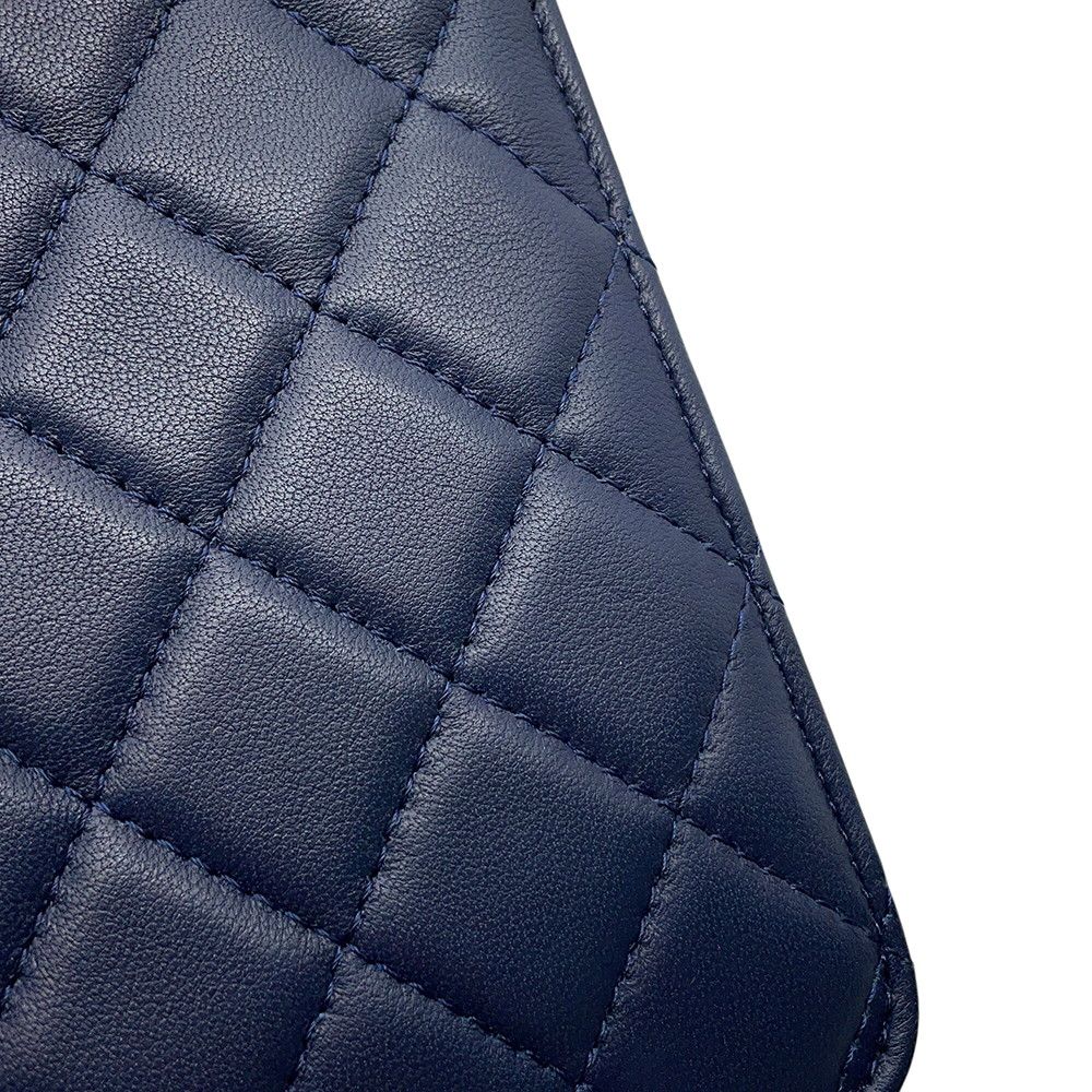 Chanel Chain Shoulder Bag Quilted CC Logo Lambskin — view 7