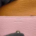 Hermes Coin Case le Vin Quatre Verso Rose Sakura Caramel Silver Chevre Misor — view 7