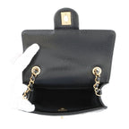 Chanel Chain Shoulder Bag Quilted CC Logo Caviar Leather Black — view 5