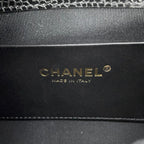 Chanel Chain Shoulder Bag Quilted CC Logo Caviar Leather Black — view 9