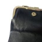 Chanel Chain Wallet Quilted CC Logo Kiss Lock Bifold Leather Black — view 9