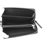 Louis Vuitton Wallet Calf Leather Zippy Lockme Zip Around Black LV Logo — view 4