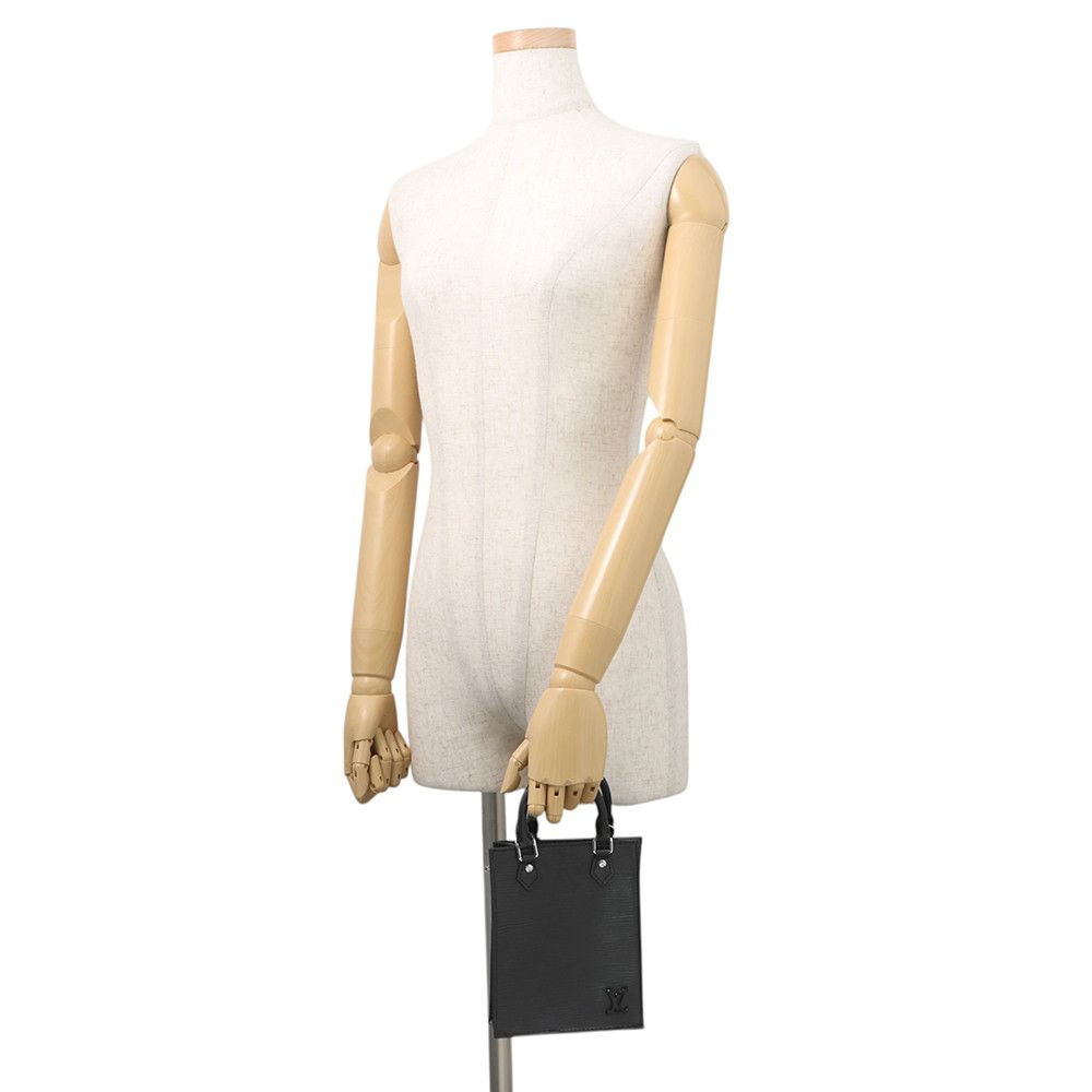 Louis Vuitton Epi Petite Sac Plat 2-Way Shoulder Bag Black — view 4