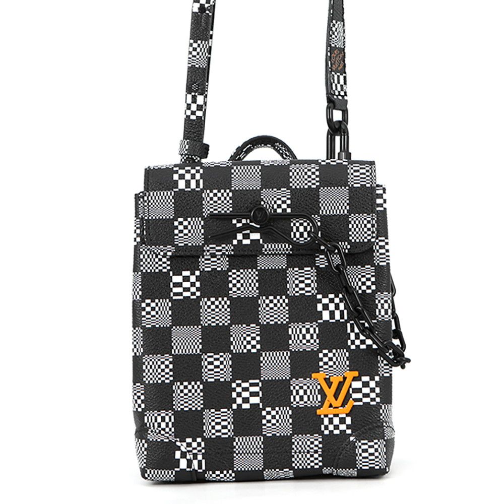 Louis Vuitton Shoulder Bag Damier Distressed Steamer Xs 2-Way Black