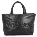 Saint Laurent Paris Tote Logo Leather Black