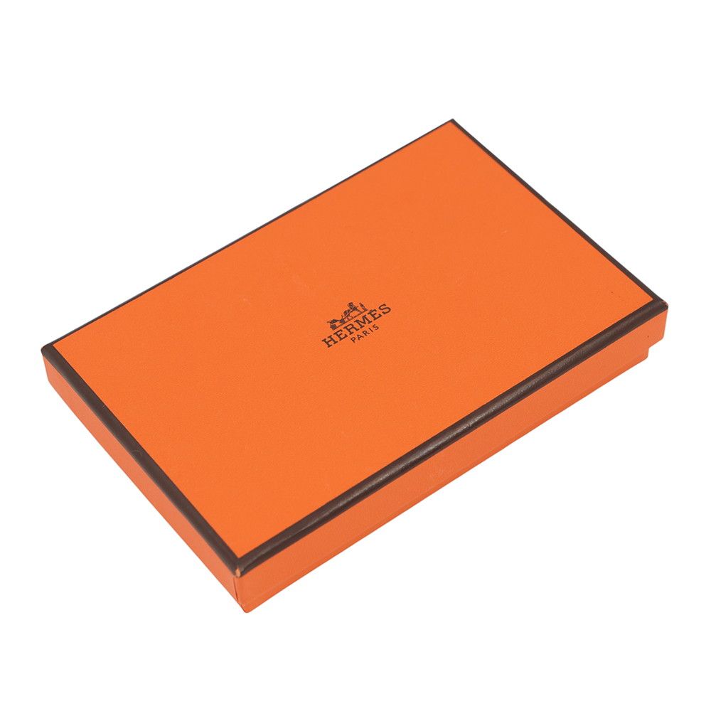 Hermes Coin Case Calvi Duo Rose Azalea Silver Epsom — view 9