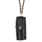 Chanel Lip Case Quilted Chain Patent Leather Black