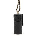Chanel Lip Case Quilted Chain Patent Leather Black — view 2