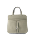 Hermes Handbag Halzan 25 Sage Silver Taurillon Clemence 2-Way