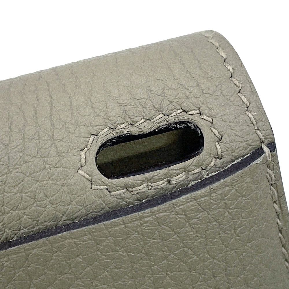Hermes Handbag Halzan 25 Sage Silver Taurillon Clemence 2-Way — view 8