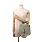 Hermes Handbag Halzan 25 Sage Silver Taurillon Clemence 2-Way — view 4