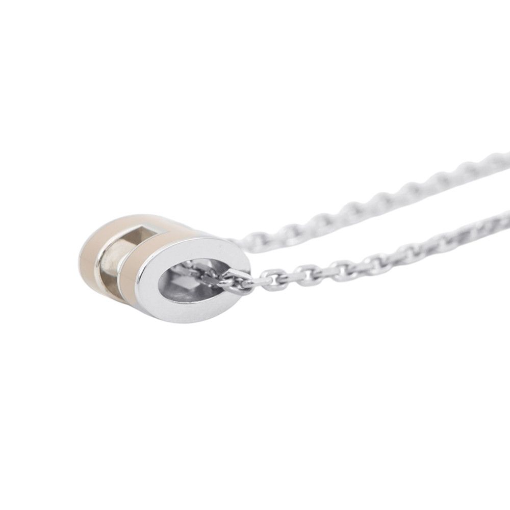 Hermes Necklace Mini Pop Brown Glace Silver — view 2