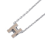 Hermes Necklace Mini Pop Brown Glace Silver — view 3