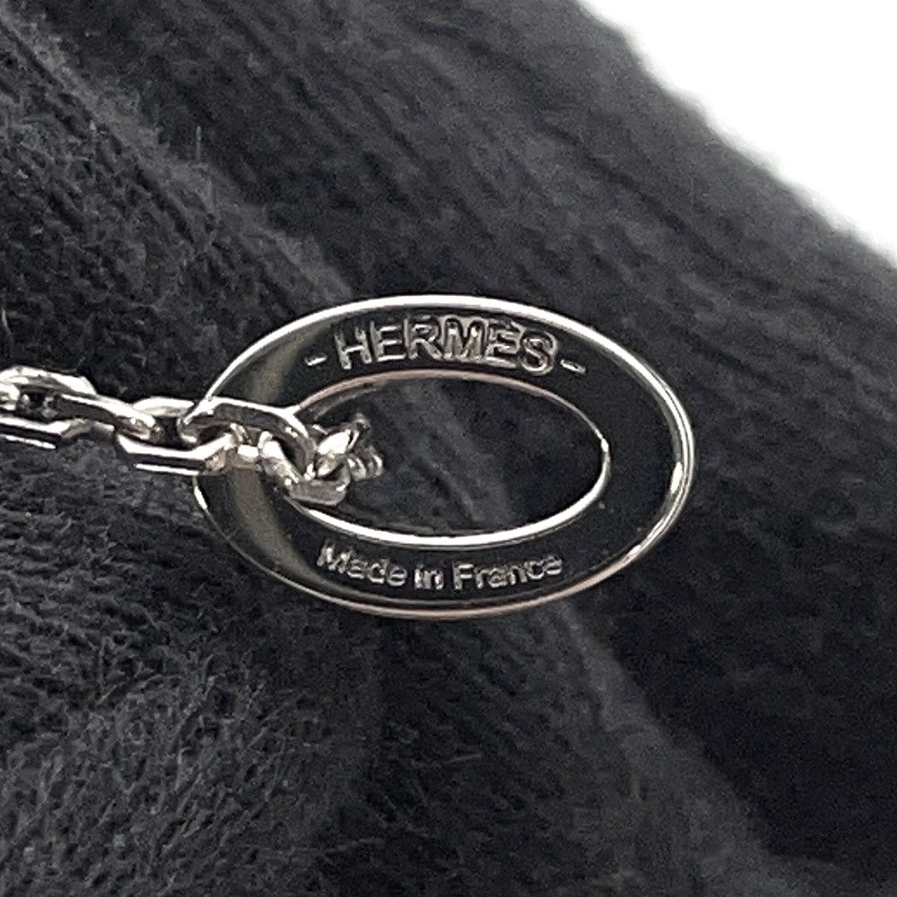 Hermes Necklace Mini Pop Brown Glace Silver — view 7