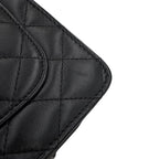 Chanel Chain Wallet Quilted CC Logo Egyptian Charm Lambskin Black — view 9