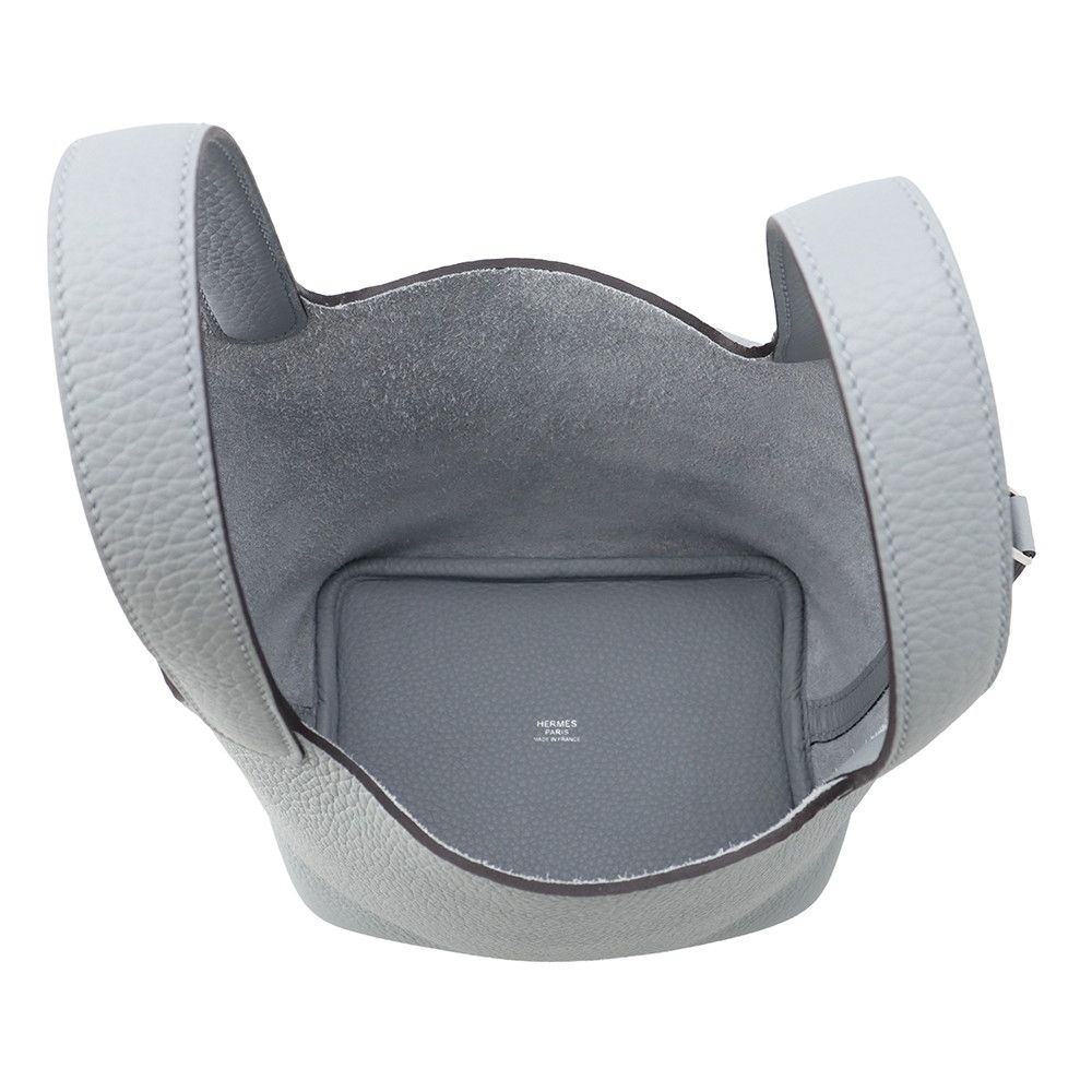 Hermes Handbag Picotin Lock PM Gris Perle Silver Taurillon Clemence Tote — view 5
