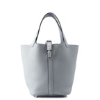 Hermes Handbag Picotin Lock PM Gris Perle Silver Taurillon Clemence Tote