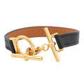 Hermes Bracelet Croisier Black Gold Swift T3