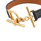 Hermes Bracelet Croisier Black Gold Swift T3 — view 5