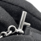 Hermes Bracelet Croisier Double Tour Black Silver Swift T2 — view 6