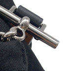 Hermes Bracelet Croisier Double Tour Black Silver Swift T2 — view 7