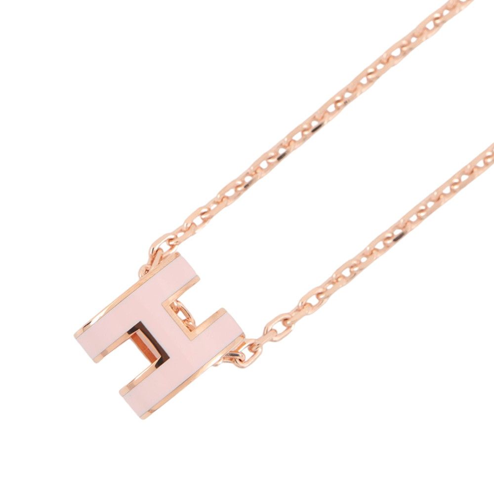 Hermes Necklace Pop Pink Gold — view 3