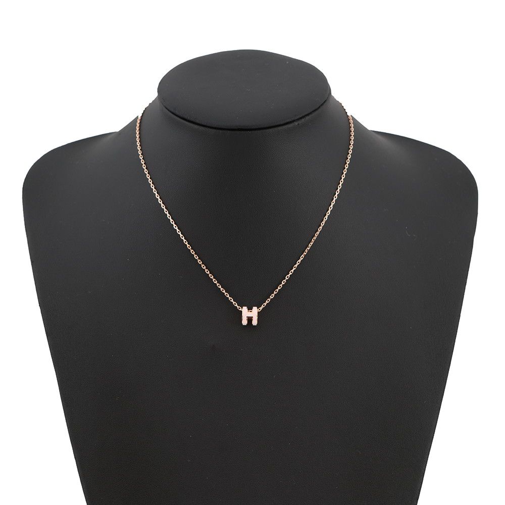 Hermes Necklace Pop Pink Gold — view 4