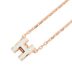 Hermes Necklace Mini Pop White Pink Gold — view 3