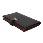 Hermes Wallet Bearn Souffle Yes Verso Black Rouge Assi Gold Epsom — view 2