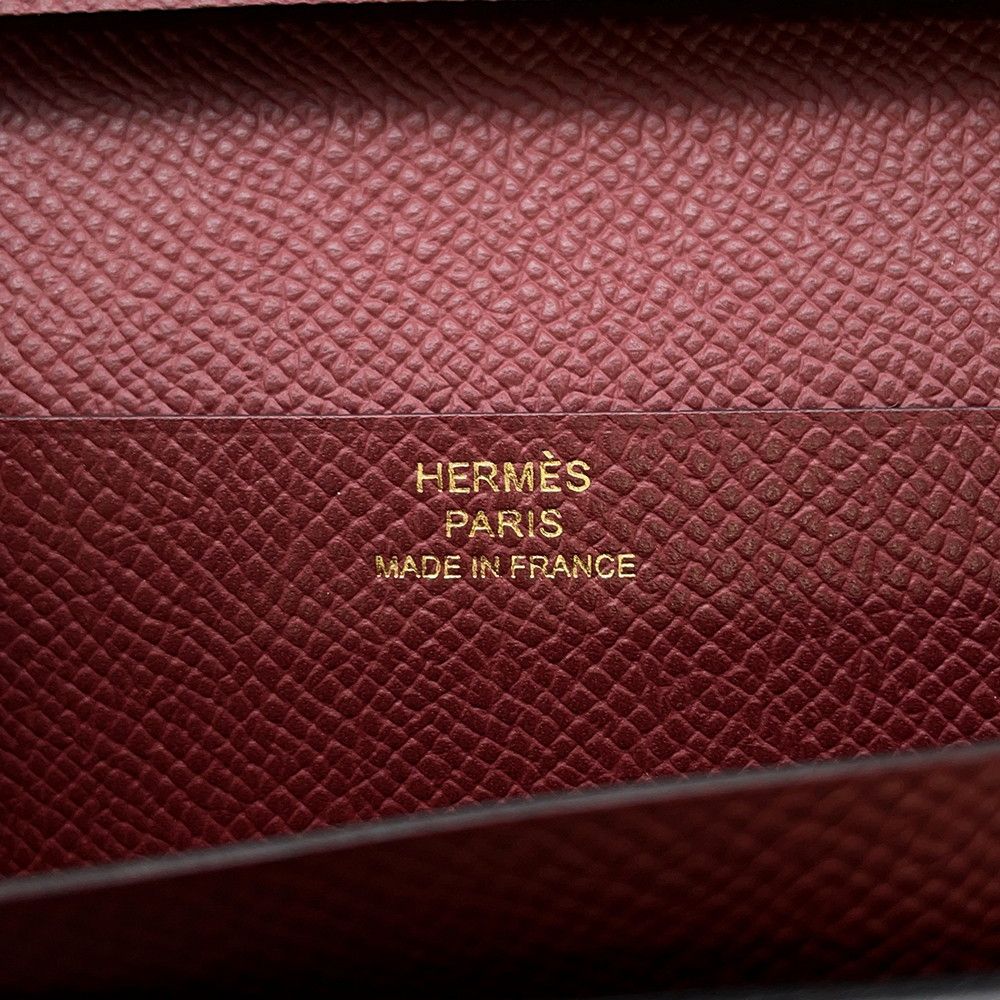 Hermes Wallet Bearn Souffle Yes Verso Black Rouge Assi Gold Epsom — view 7