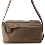 Hermes Shoulder Bag Petit Courier Etoupe Silver Eba Color Taurillon Clemence