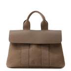 Hermes Handbag Valparaiso PM Etoupe Silver Toilet Blanc Leather