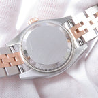 Rolex Datejust SS 18k Pink Gold Watch White Shell Dial VI Diamond — view 9