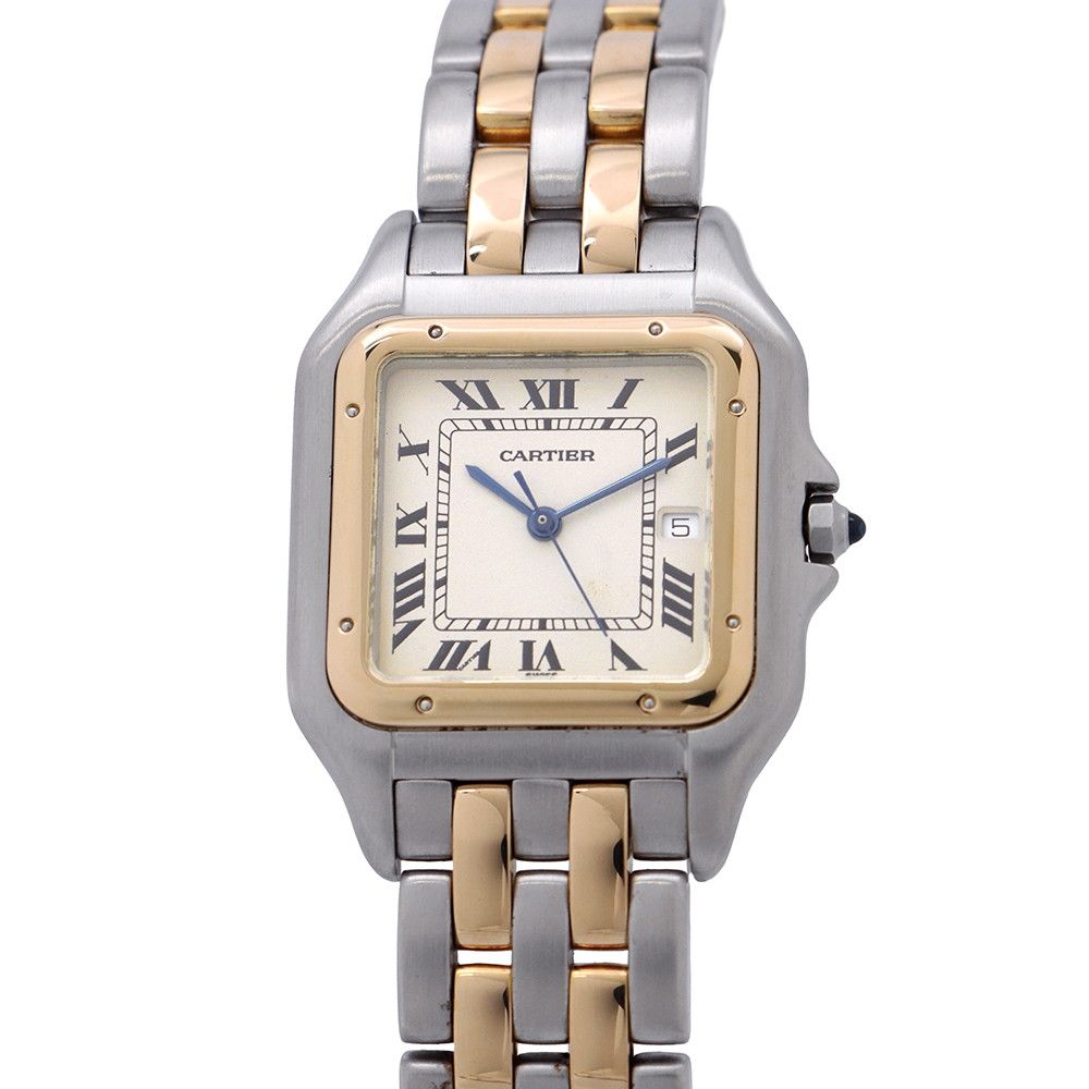 Cartier Panthere 2 Row LM Watch Silver Dial Quartz