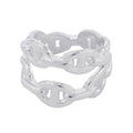 Hermes Ring Chaine D'ancre Double Row 52 Enchainee