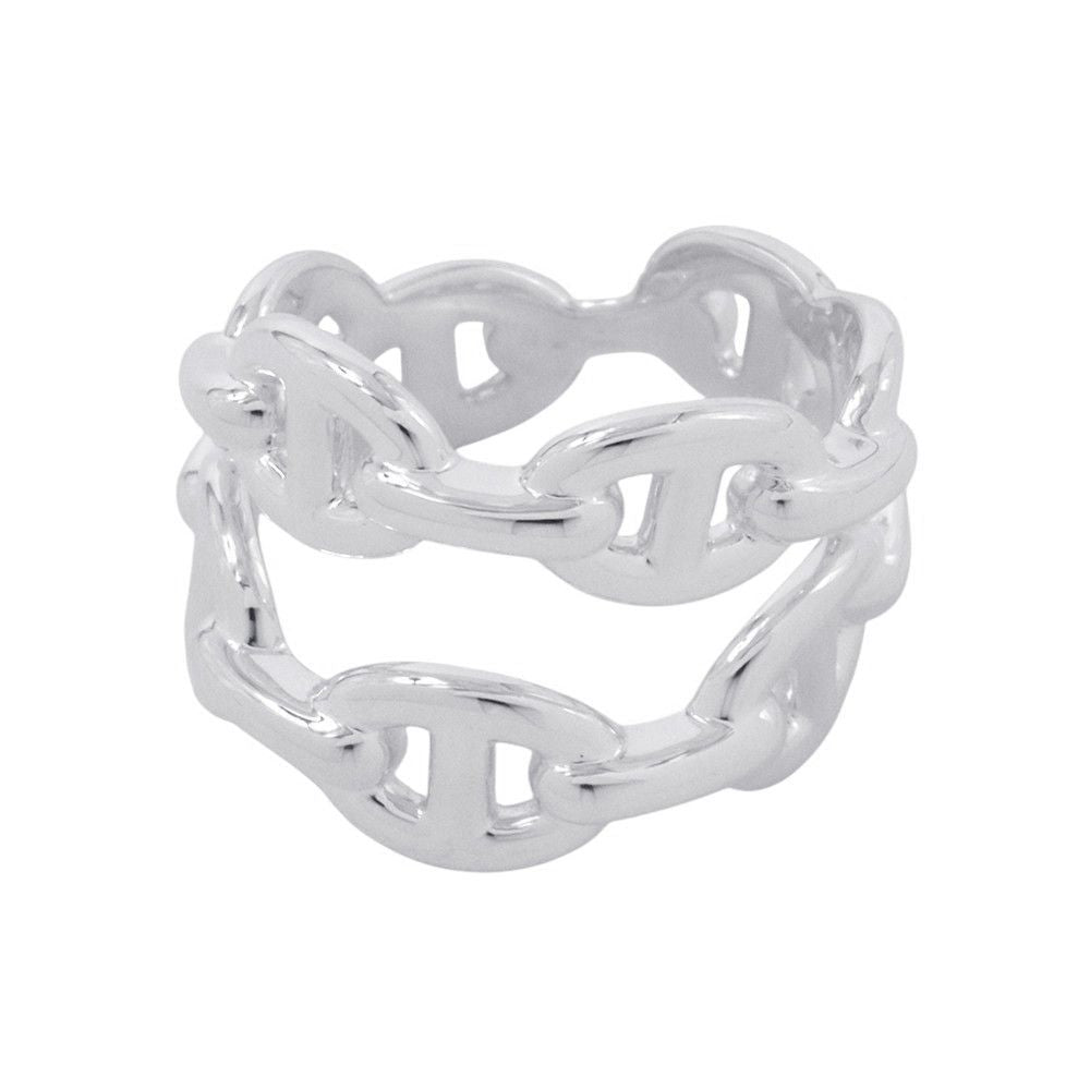Hermes Ring Chaine D'ancre Double Row 52 Enchainee