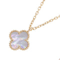 Van Cleef & Arpels Necklace Sweet Alhambra Pendant Mother of Pearl 18k Yellow