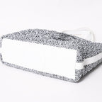 Chanel Cruise Collection Pile Beach Terry Cloth CC Logo White Gray Tote Bag — view 8