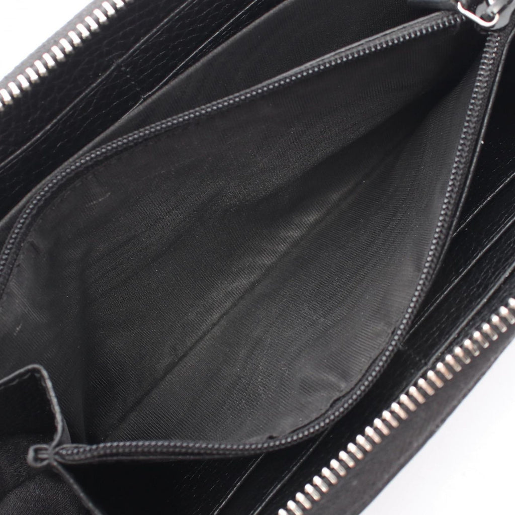 Gucci Round Wallet GG Metal Black Leather — view 6