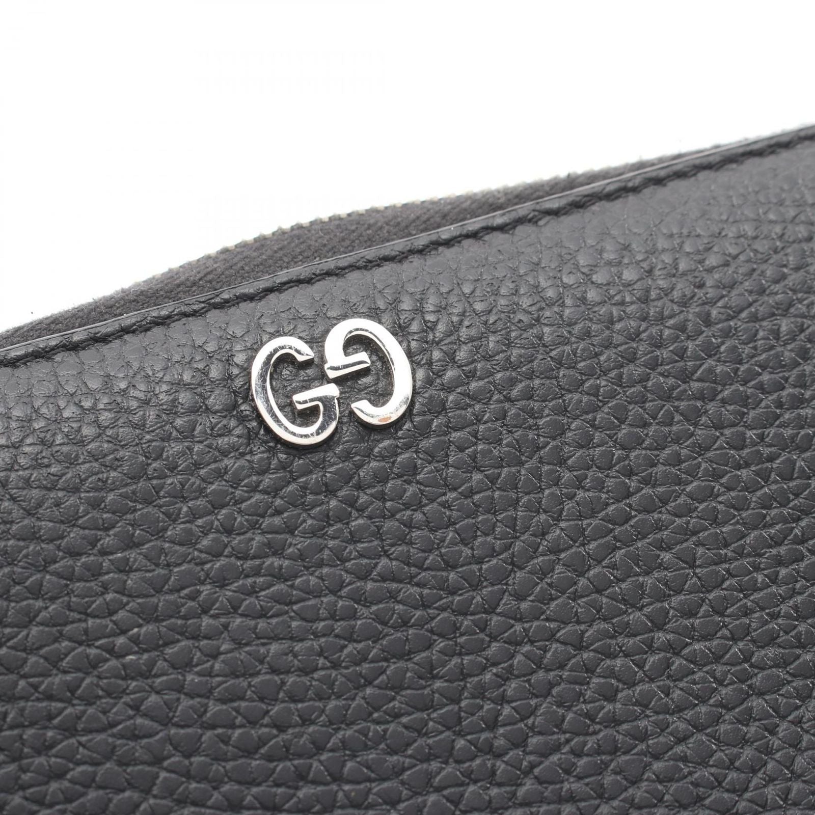Gucci Round Wallet GG Metal Black Leather — view 8